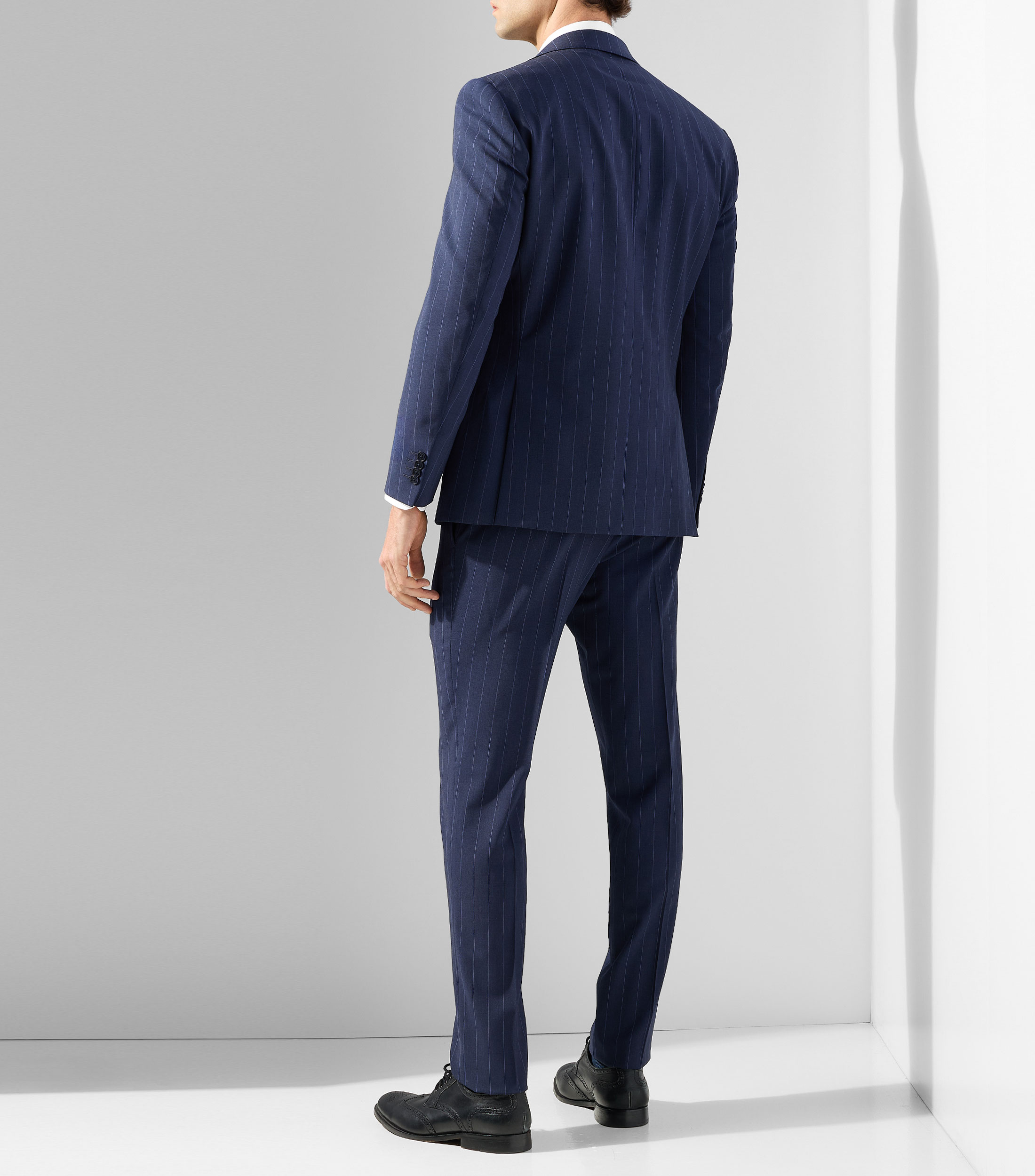 Traje de corte slim con rayas Hombre
